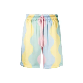 CASABLANCA Silk Shorts With Drawstrings