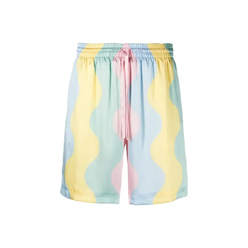 CASABLANCA Silk Shorts With Drawstrings-0