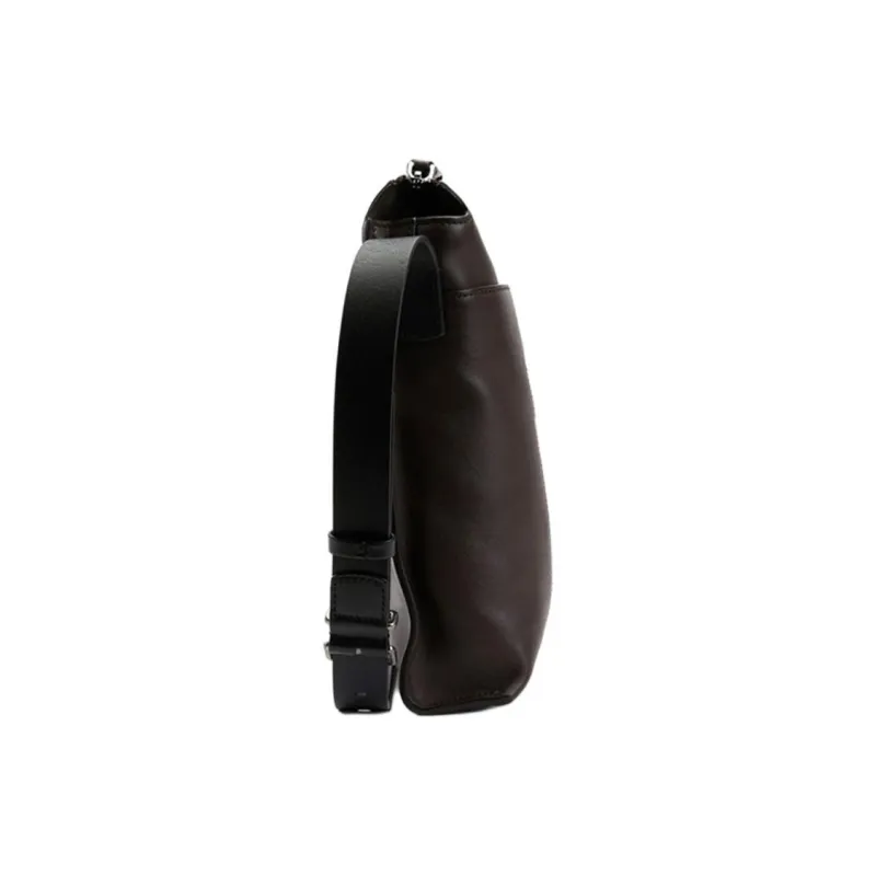 BALLY Leather One Shoulder Crossbody Messenger Bag Men's Coffee-1