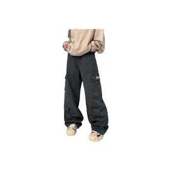 404MOB GANG Jeans Unisex Washed Carbon Gray