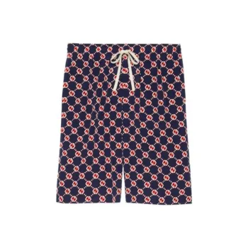 GUCCI Gg Hexagon Silk Crepe Shorts