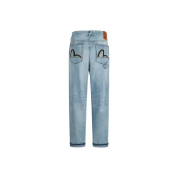 EVISU Seven pocket Washed Jeans
