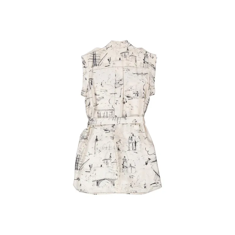 Burberry Sleeveless Dress Women's White-1