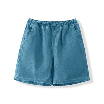 I'm David Denim Shorts Unisex Blue