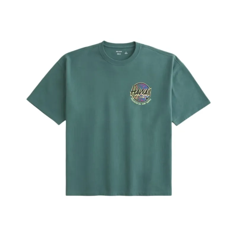Hollister T Shirts Men Green-0