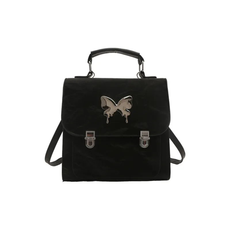 RIVMIND PU Carry Backpack Medium Size Women's White/Silver/Black/Pink-14