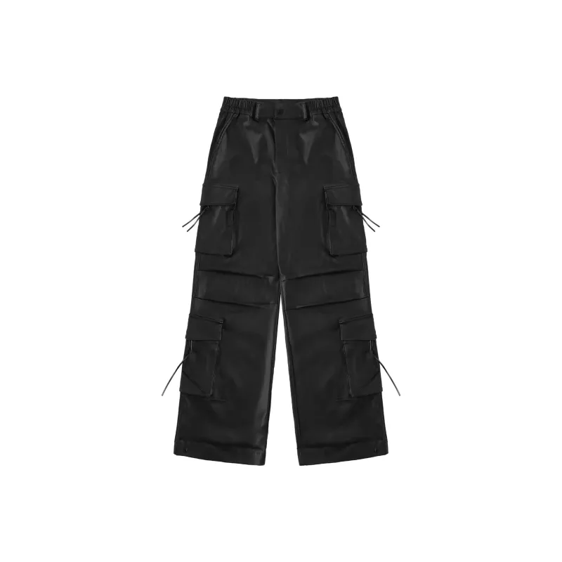 FDR Leather Pants Unisex Black-0