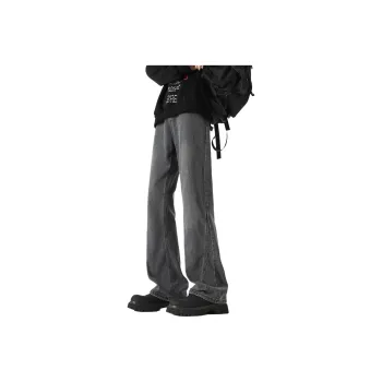 WARNING LIGHT Jeans Unisex Black Gray Color