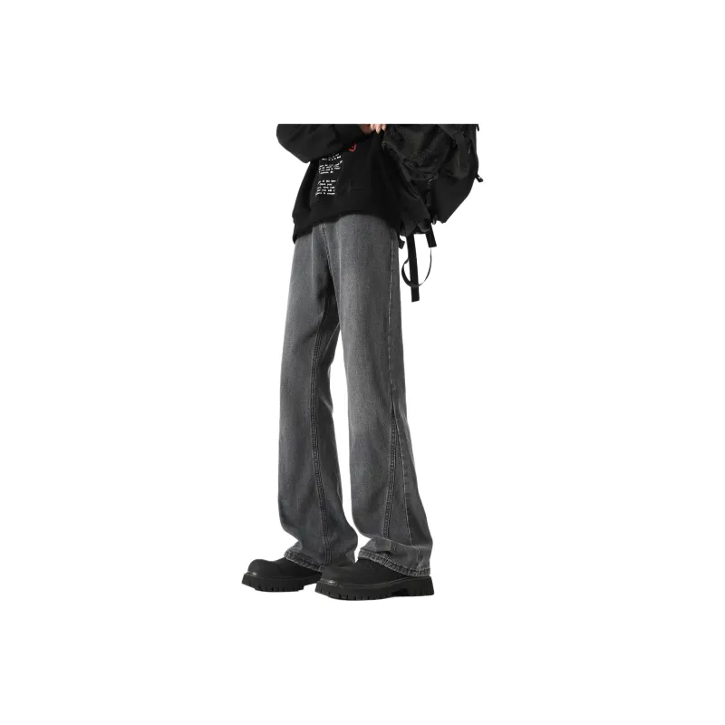 WARNING LIGHT Jeans Unisex Black Gray Color-0