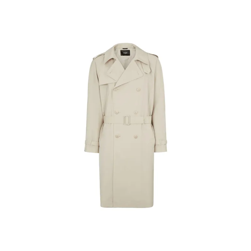 FENDI SS25 Trench Coat Men's Beige-0