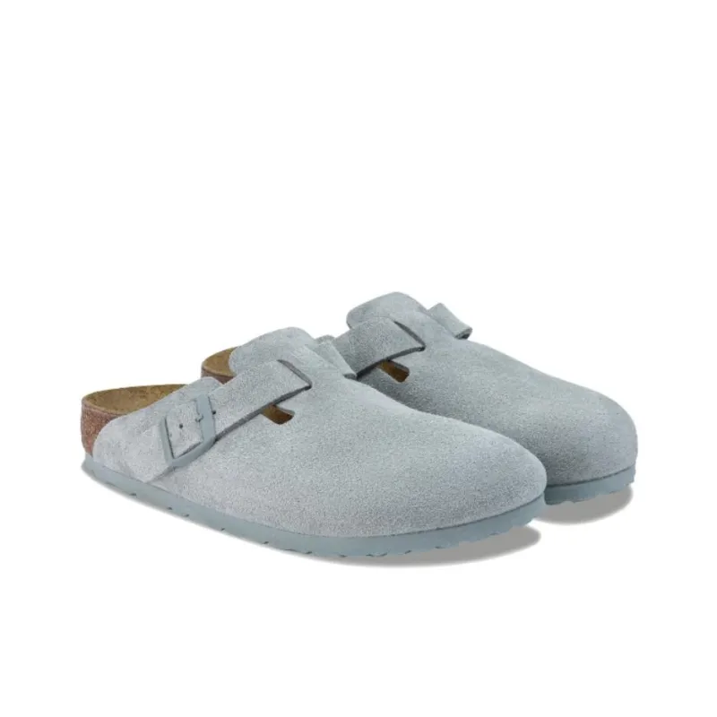 Birkenstock Boston Suede Leather 'Pure Sage'-2