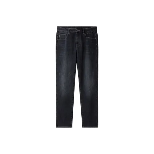 HLA Jeans Men Blue Gray Denim Gradient Dark 3E