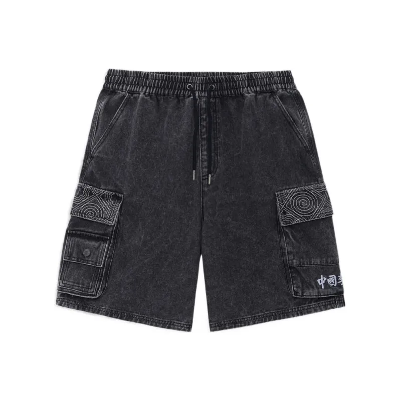LiNing Denim Shorts Men Black-0