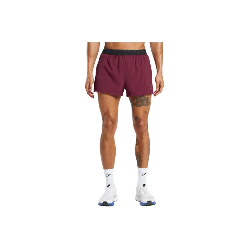 GYMSHARK RUN SPORT 3' SHORTS Casual Shorts Men's Plum Pink-0