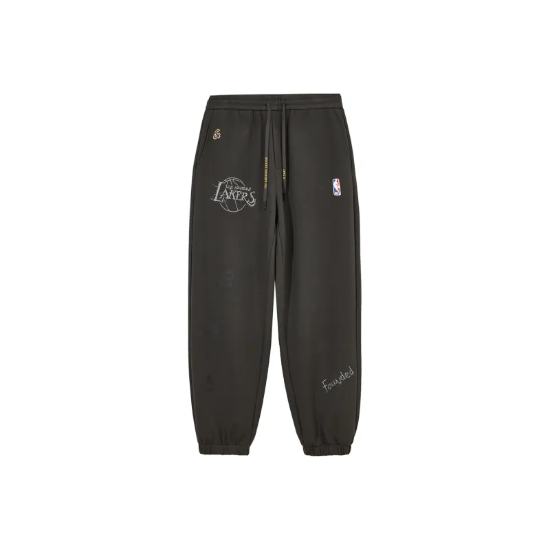 JACK JONES· x NBA Knitted Sports Pants Men's Black Sandy-0