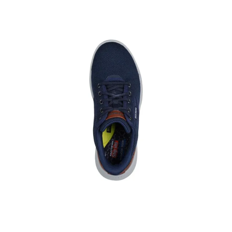 Skechers Relaxed Fit Low Top Casual Shoes Men's Marine Blue-4