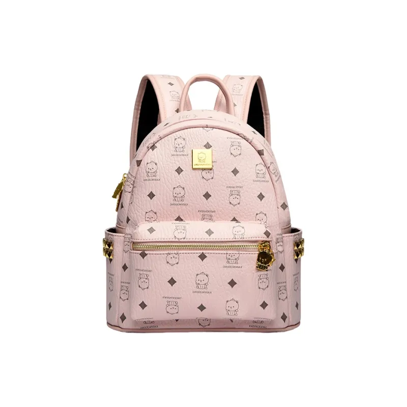 MINLUBAOLUO PU Backpack Medium Size Unisex Multicolor-0