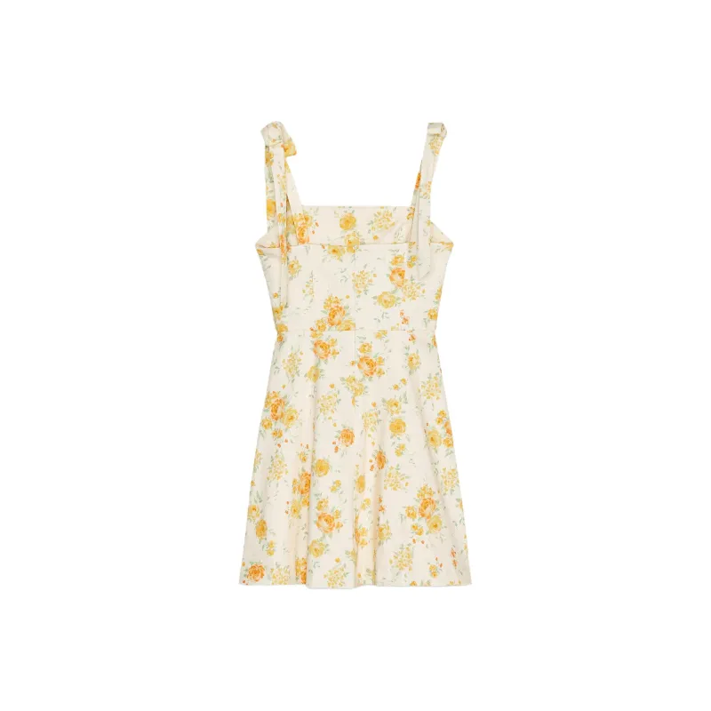 ZARA Sleeveless Dress Women's Orange-1