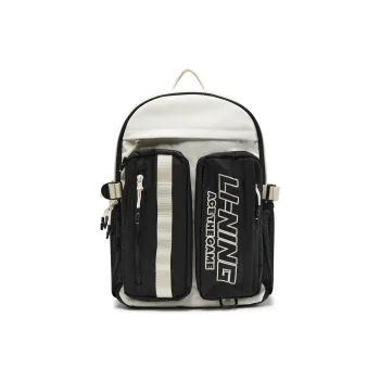 LiNing Sports Life Collection Polyester Backpack Unisex Milk White & Black