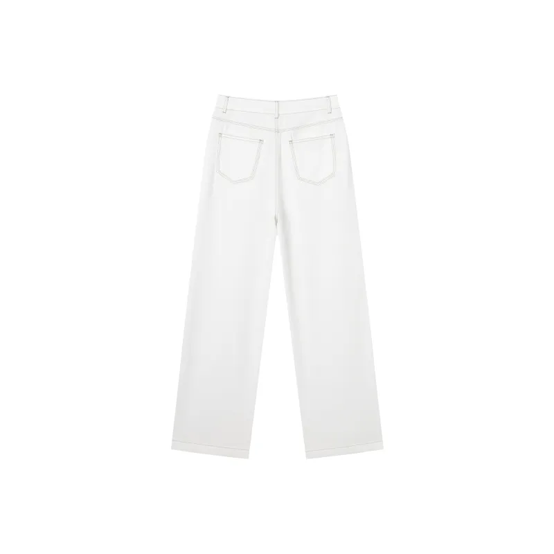DIALOGUE Jeans Women's White Denim-1