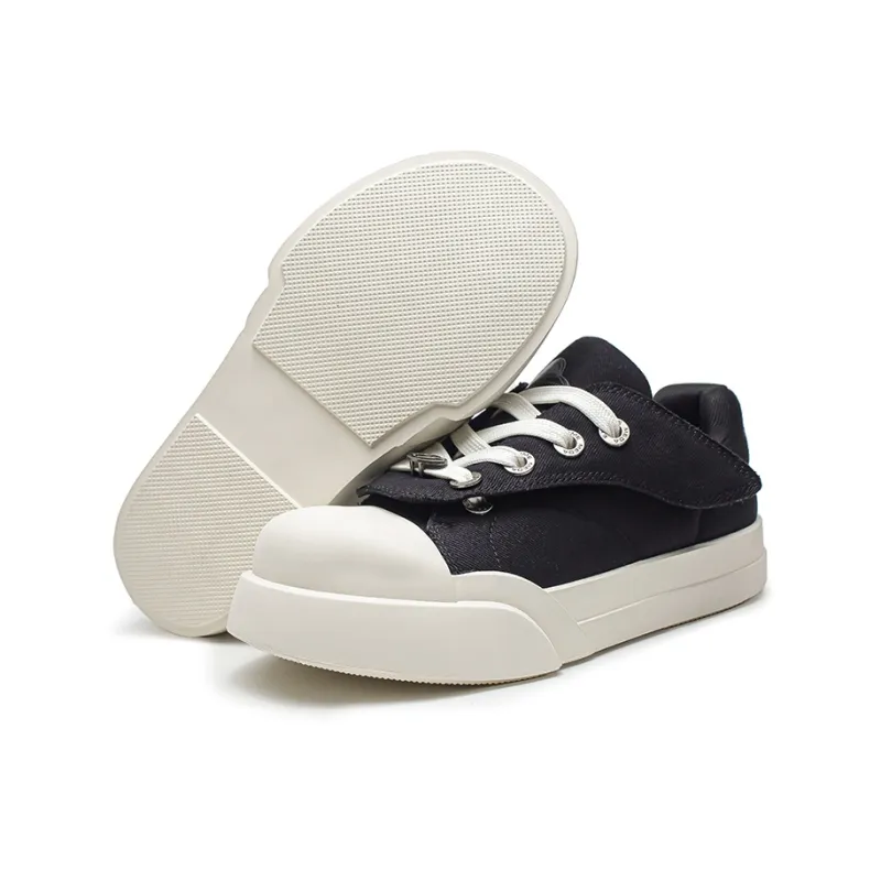 Hip Speed Height Increasing Low Top Canvas Shoes Unisex-4
