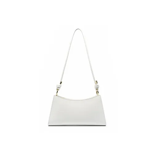 PESASRIE Cow Leather Shoulder Bag Women's Black/White/Red