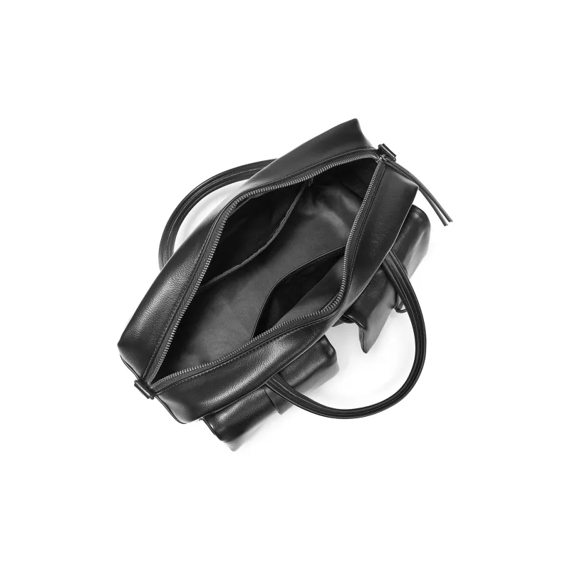 Yawei Kuroda PU Handbag Regular Unisex Black-6