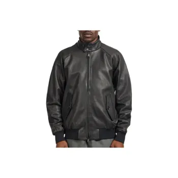 BARACUTA Leather Jacket Men's Black