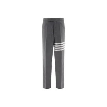 THOM BROWNE 4 Bar Stripe Detailed Flannel Trousers