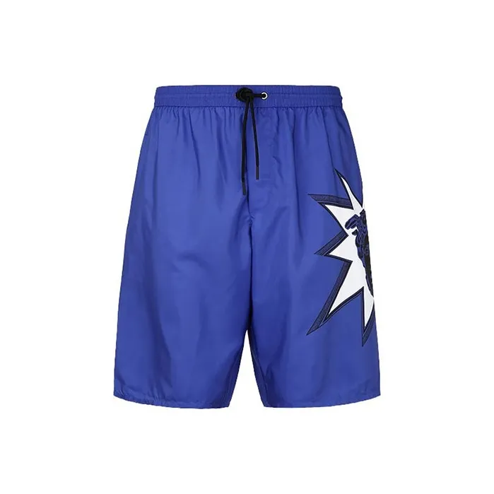 VERSACE Casual Shorts Men Royal Blue-0
