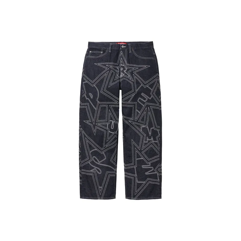 Supreme Stars Topstitch Baggy Jean-2