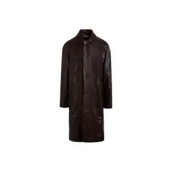 BALLY Leather Midi Coat