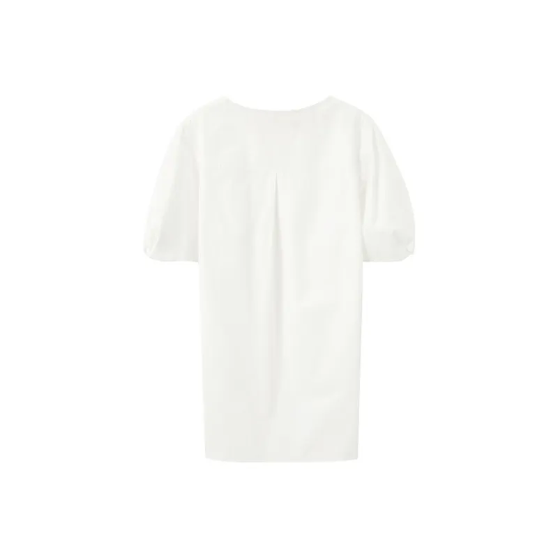 3COLOUR 100% Cotton Shirt Women's Ecru-1