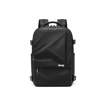 Jeep PU Backpack Laptop Bag Unisex Black/White