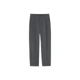 Dark Gray Draped Floor-Length Pants