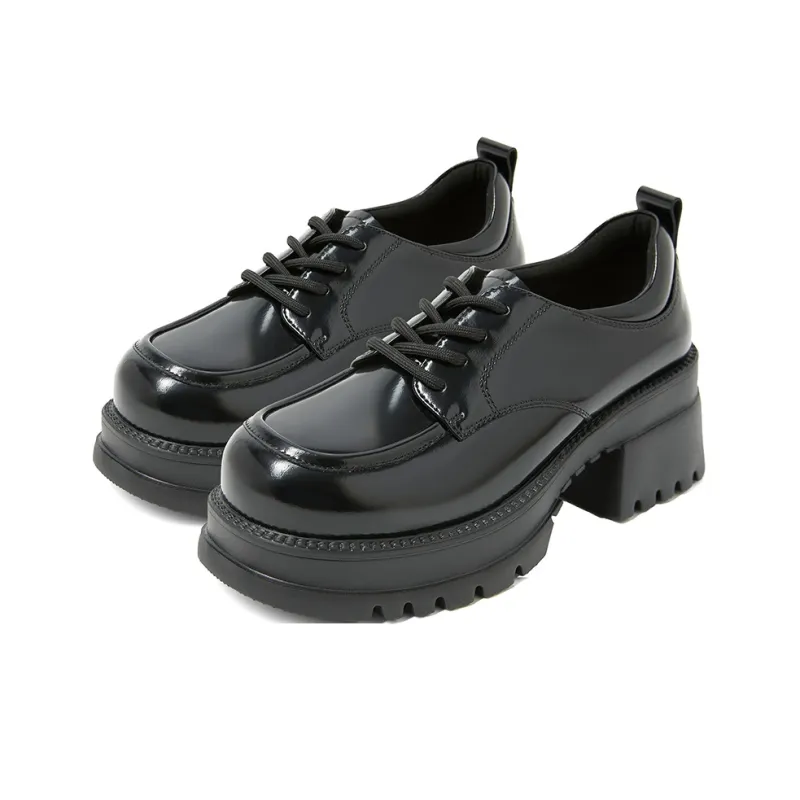 COMELY Chunky Heel High Heels Women's Black-2