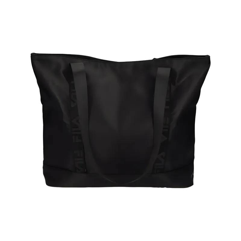 FILA Polyester Tote Bag Shopping Bag Shoulder Bag Handbag Small Size Unisex Black-1