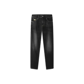 HLA Panda Wowo Series Jeans Men Black Denim Gradient Dark 6F