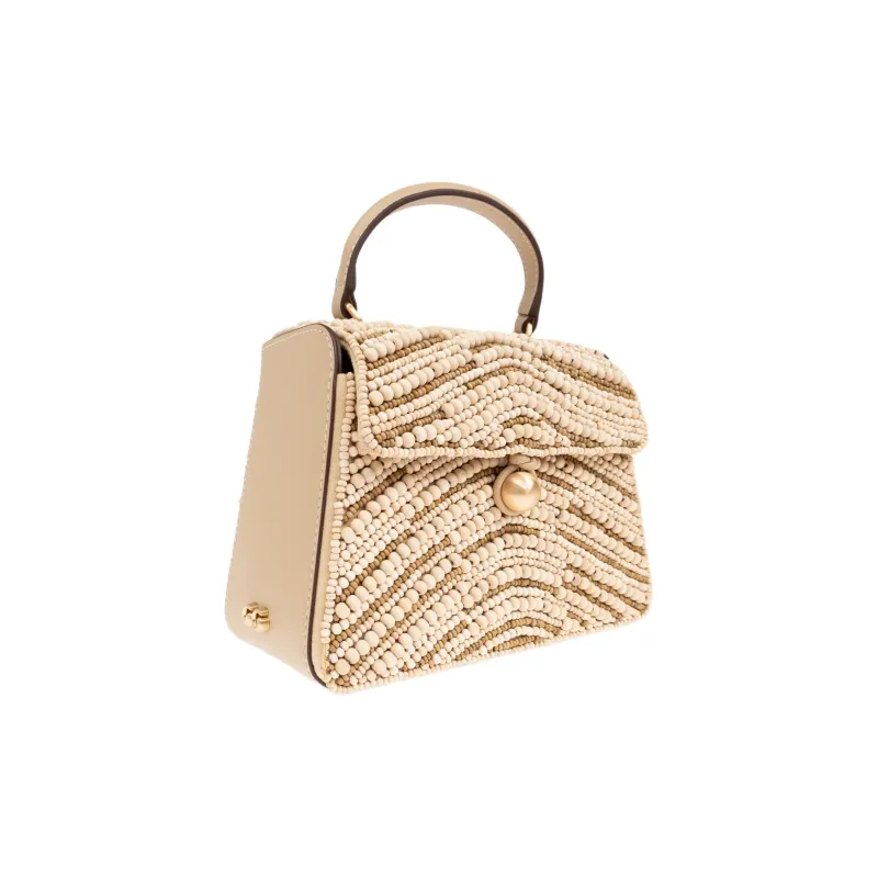 CULT GAIA Leather Handbag Women's Beige-1