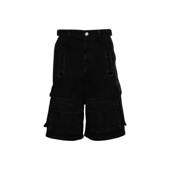 Vetements High rise Denim Cargo Shorts