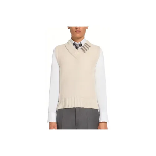 THOM BROWNE Tank Tops Men Ecru