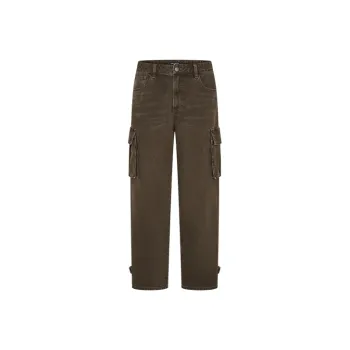 URBAN REVIVO Casual Pants Men's Khaki Brown