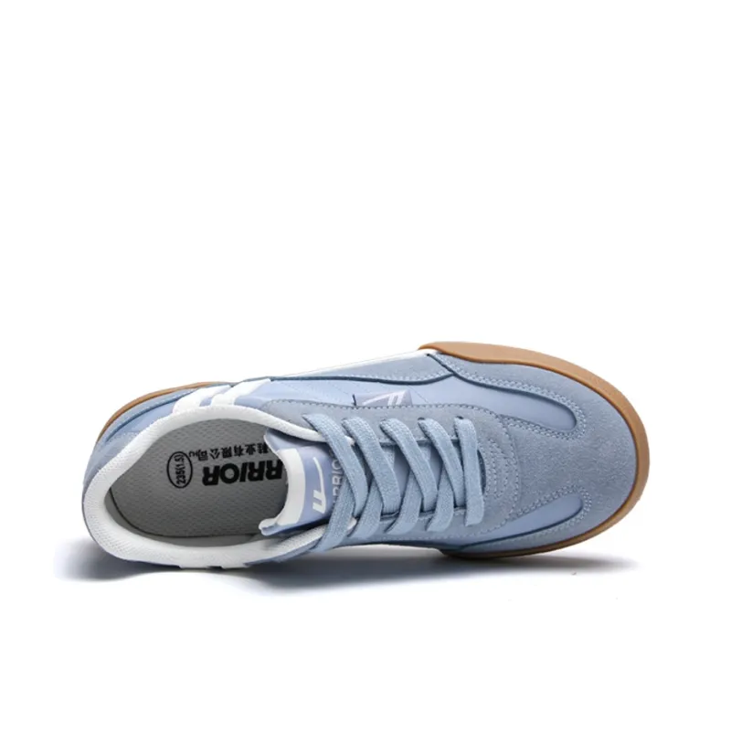 Warrior Coverage Abrasion Resistant Lightweight Breathable Slip Resistant Low Top Canvas Shoes Women's Light Blue Beige-2