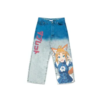Doublet Anime Hand printing Jeans