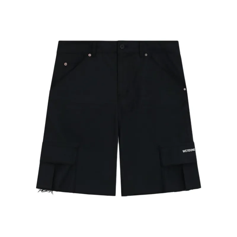 WE11DONE SS24 Cargo Shorts Men's Black-0