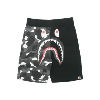 A BATHING APE Shark Series Casual Shorts Unisex Black