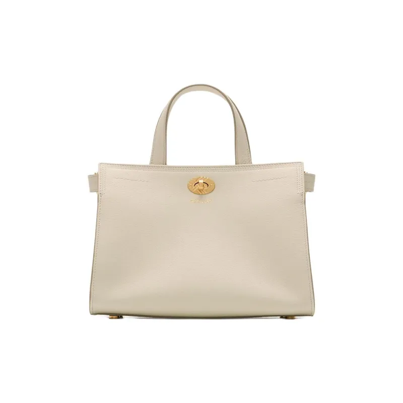 Burberry Calfskin Handbag Mini Women's Ivory White-0