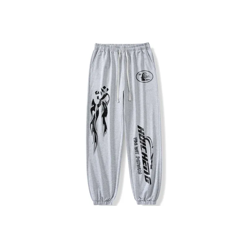 HCHUICHENG Casual Pants Unisex Black-4
