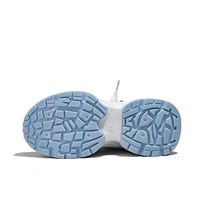 Warrior Low Top Chunky Sneakers Women's White Light Blue-5