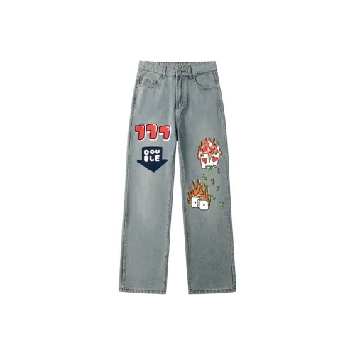 AFTER SCHOOL SPECIAL Jeans Unisex Light Blue